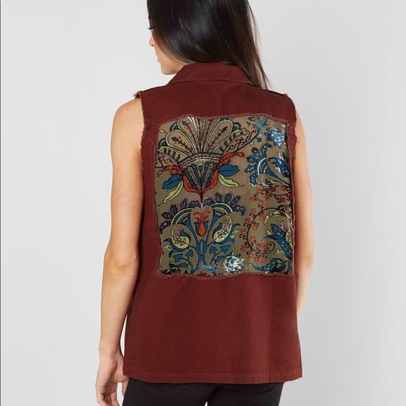 Buckle Gimmick by BKE NWT Paisley Vest - Picture 3 of 3